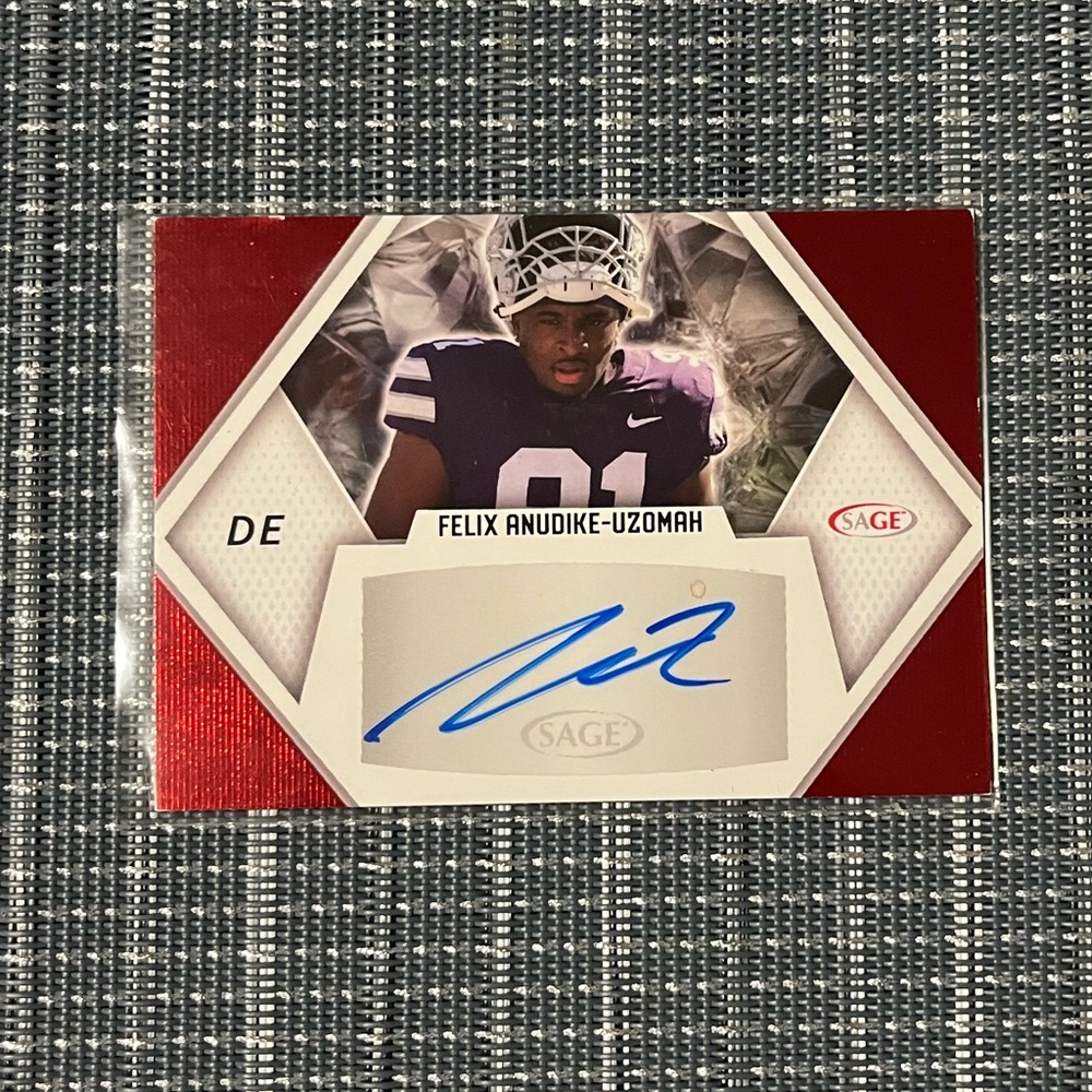 Autographed 🏈 Felix Anudike-Unudike NFL Football Sports Trading Card, Qty 1